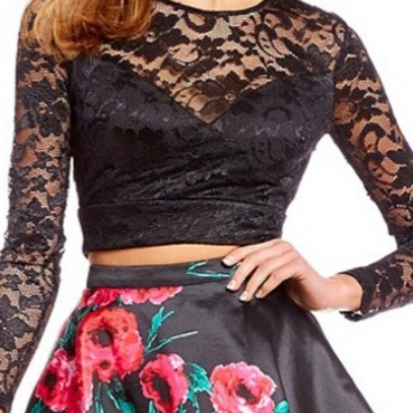 Blondie Nites and B. Darlin Tops - Long Sleeve and Y-Neck Lace Top